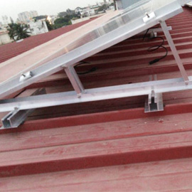 sheet roof solar module mounting structure