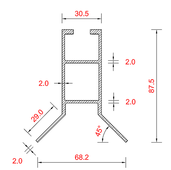 Solar Mini Rail Dimension