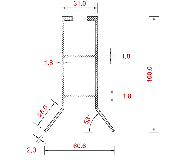 Solar Mini Rail Dimension