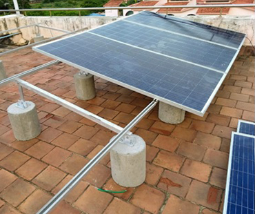 Flat Roof Aluminium Solar Structure Chennai