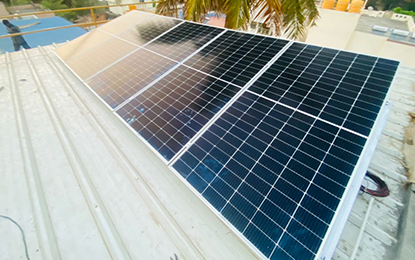 sheet roof solar mounting structure chennai