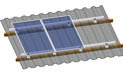 sheet roof solar module mounting structure chennai